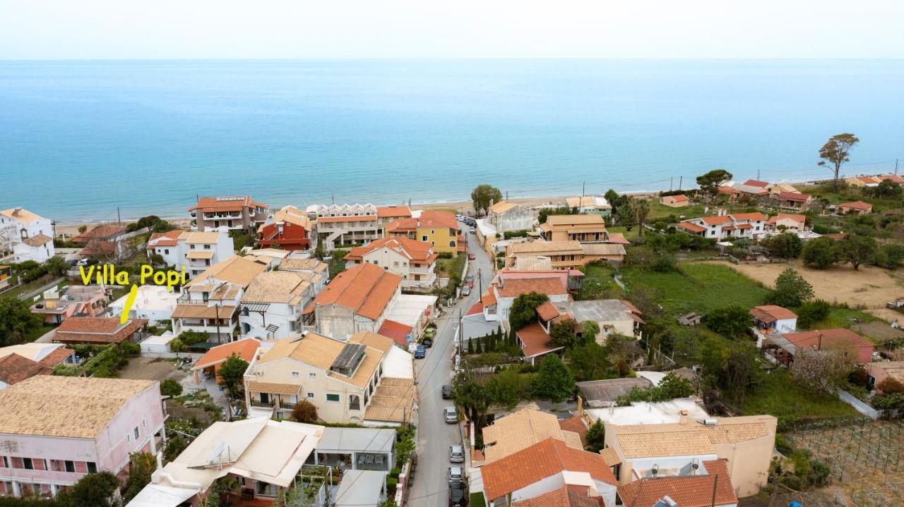 Villa Popi On The Beach Of Agios Gordios アギオス・ゴルディオス エクステリア 写真