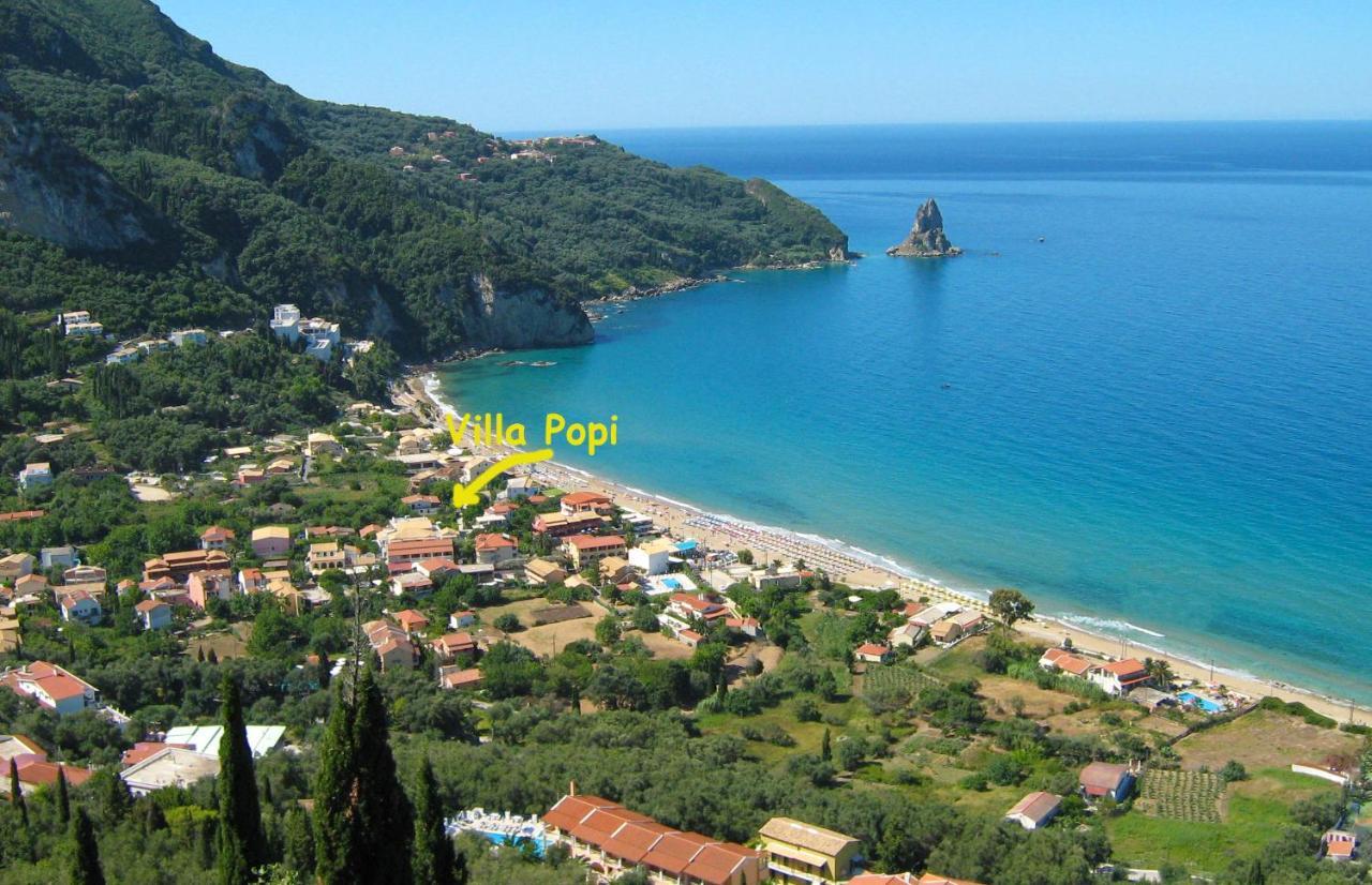 Villa Popi On The Beach Of Agios Gordios アギオス・ゴルディオス エクステリア 写真